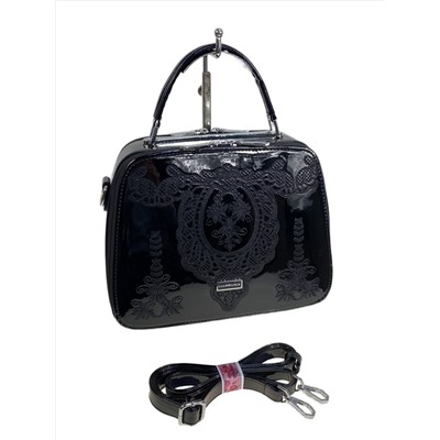 Женская сумка из искусственной кожи, цвет черный