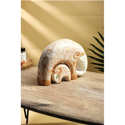 Сувенирный набор «Слониха со слоненком», 24×5×18 см, дерево албезия, бело-коричневый