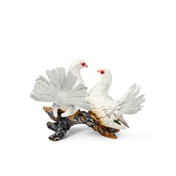 Садовая фигура из полистоуна «Голуби на коряге», 37×18×37 см