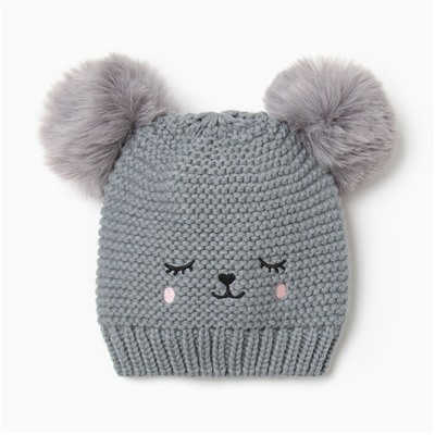 Шапка для малышей «Крошка Я», размер 48-50, серая