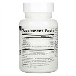 Source Naturals, комплекс с фосфатидилсерином, 500 мг, 60 капсул