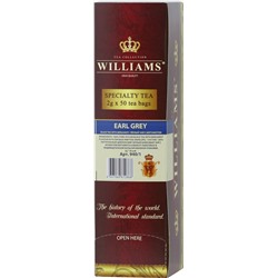 WILLIAMS. В конвертах. Бергамот карт.упаковка, 50 пак.