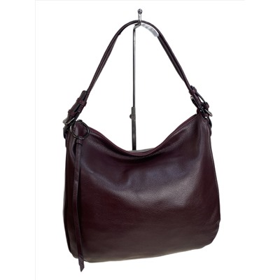 Женская сумка из натуральной кожи, цвет бордовый