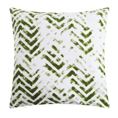 Наволочка декоративная 40×40 см, Zigzags green, 100% хлопок