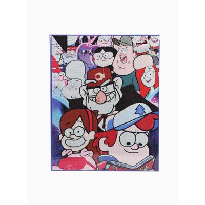 УЦЕНКА Алмазная вышивка полное заполнение Гравити Фолз, на раме, 40×50 см