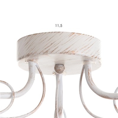 Люстра BayerLux «Глория», 3xE14, 40 Вт, белый с золотой патиной, 61.5×61.5×27 см