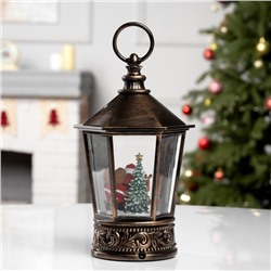 Светодиодная фигура «Дед Мороз и ёлка» 14×22×14 см, пластик, батарейки АААх3 (не в комплекте), свечение тёплое белое