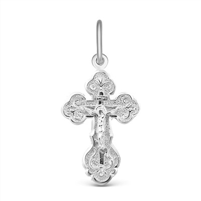 Крест из серебра родированный - 2,9 см 925 пробы К3-181р