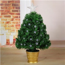 Ёлка светодиодная «Звезда» 60 см, диаметр нижнего яруса 35 см, 55 ПВХ веток, мигание, свечение мульти