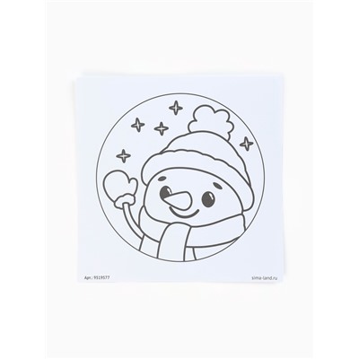 Ковровая вышивка «Снеговик», набор для творчества