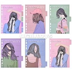 Разделитель листов "Mentality" A5 (175x210 мм) ламинированный мелованный картон 210 гр, тонированный с рисунком, 5 шт, индивидуальная упаковка