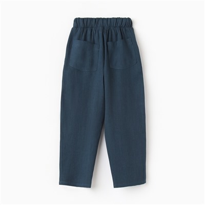 Брюки для мальчика KAFTAN Linen, размер 30 (98-104 см), тёмно-синие