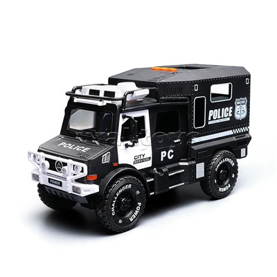 Машина "Трейлер. Полиция" (свет, звук) в коробке