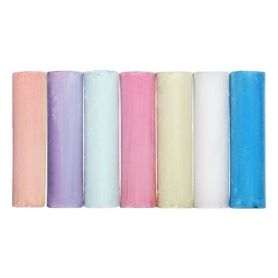 Мелки цветные для асфальта, Calligrata TOP, 21 штука, 7 цветов, цилиндр