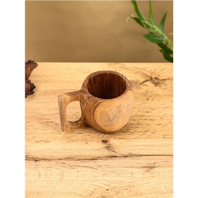 Кружка, 12×8.5×8 см, тиковое дерево