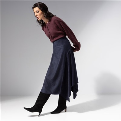 Юбка асимметричного кроя, Грация рассвета (синяя)