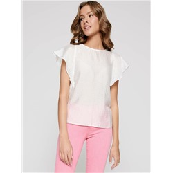 Блузы CONTE LBL 1097 Блузка из вискозы премиального качества "ощущение шелка" с широкими воланами