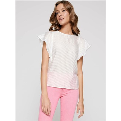 Блузы CONTE LBL 1097 Блузка из вискозы премиального качества "ощущение шелка" с широкими воланами