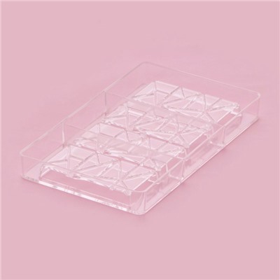 Форма для шоколада «Лайни», 20×12×2.5 см, 4 ячейки 8.5×4.2×1 см, прозрачная