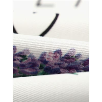 Полотенце «Этель» Lavender, белое, фиолетовое, 40×73 см