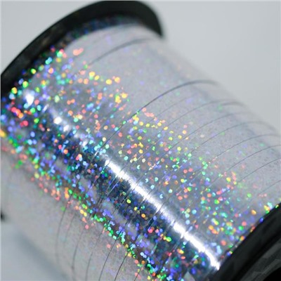 Лента упаковочная голография, серебро, 5 мм × 225 м