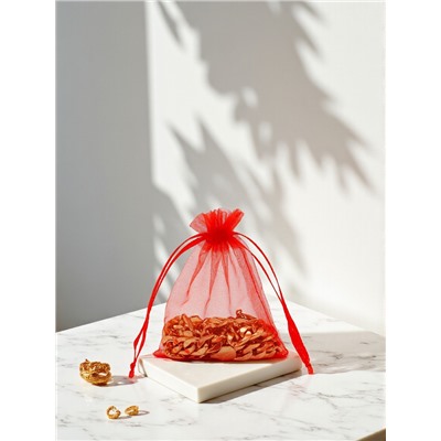 Мешочек подарочный, 9×12 см, фасовка 100 шт., красный
