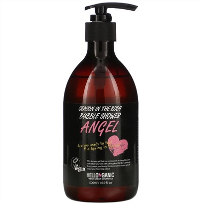 Helloganic, Season In the Body Bubble Shower, Angel, 16.9 fl oz (500 ml)