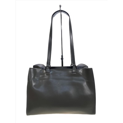 Женская сумка из натуральной кожи, цвет серый