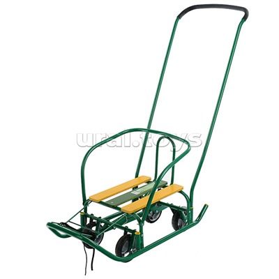 Игрушка. Санки детские "Ветерок 7 универсал+" (зеленый)