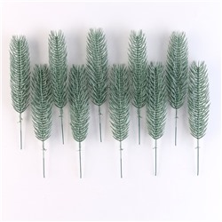 Ветка еловая голубая, 21×4 см, набор 10 шт.