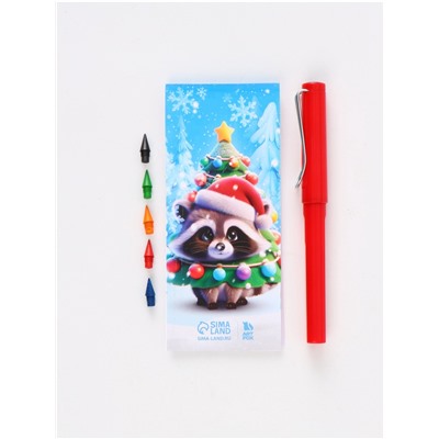 Подарочный набор новогодний, блокнот, вечный карандаш (сменные грифели) «Енотик»