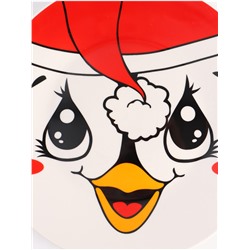 Тарелка новогодняя плоская «Пингвиненок», d=20 см