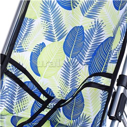 Коляска для кукол металлическая, складная, прогулочная, принт листья.