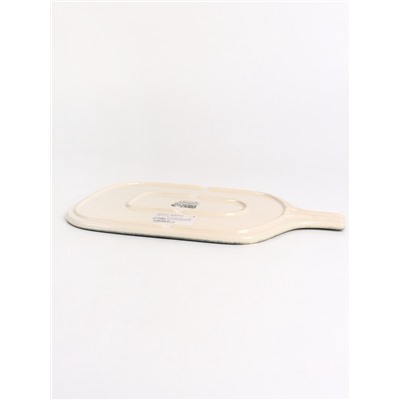 Блюдо керамическое «Стоун», 29.7×17.5 см, серое, Dolce Ceramo