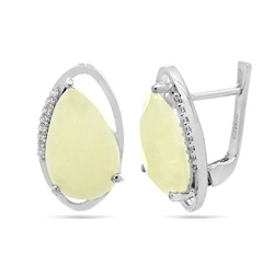 Серьги из серебра лунный камень, Грацио