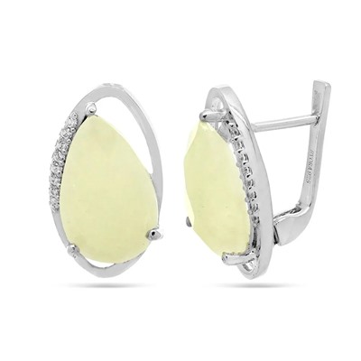 Серьги из серебра лунный камень, Грацио