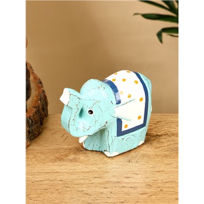Сувенир «Слонёнок», 12×5×9 см, дерево, бирюзовый