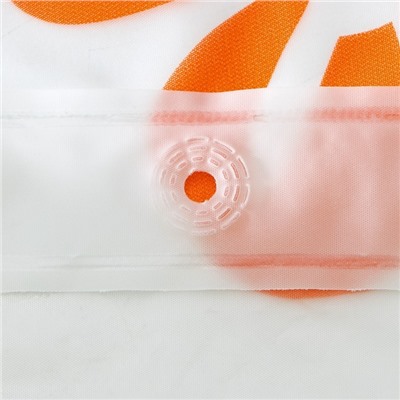 Штора для ванны Доляна «Гавайская роза», 180×180 см, EVA