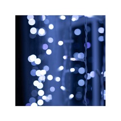 Гирлянда «Занавес», 2×7.4 м, IP44, УМС, 3 Вт, LED 1480/370, 220 В, мерцание, свечение белое