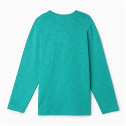 Лонгслив для мальчика, цвет изумрудный, рост 146 см