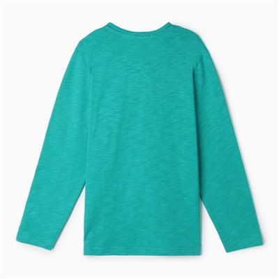 Лонгслив для мальчика, цвет изумрудный, рост 146 см