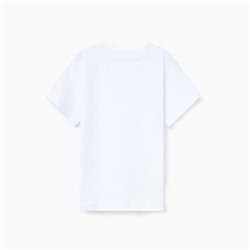 Футболка детская однотонная, белая, рост 152 см