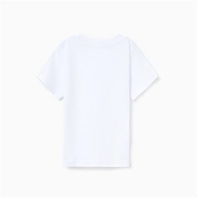 Футболка детская однотонная, белая, рост 152 см