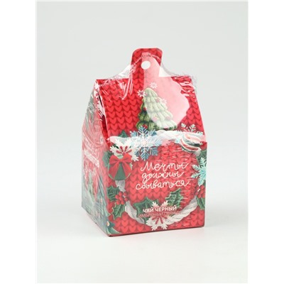 Чай новогодний чёрный в коробке-домик «Ярких моментов», со вкусом: имбирный пряник, 50 г