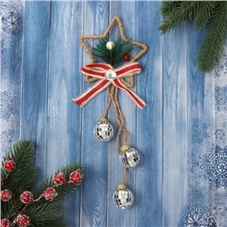 Украшение ёлочное «Зимнее волшебство. Жанр», новогоднее, 28×10 см, в виде звезды