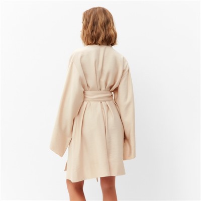 Платье мини женское MINAKU: Enjoy, бежевое, размер 42-44