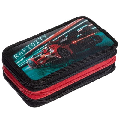 Пенал 6-ти ств. 190х110 мм "Самый быстрый" с табл.умножения (089084) 48113 Хатбер