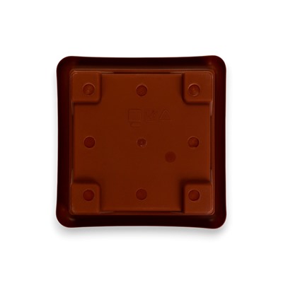 Горшок для цветов с поддоном «Квадро», 12.2 л, пластиковый, терракотовый