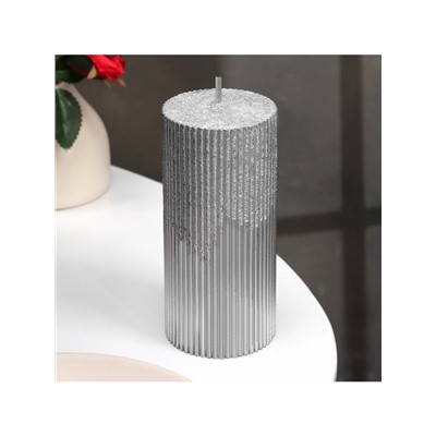 УЦЕНКА Свеча «Рельеф», 7×15 см, МИКС