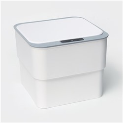 Ведро мусорное сенсорное SAVANNA, складное, 18 л, белое